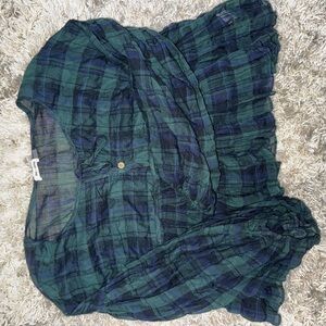 Plaid Green and Blue Shirt
